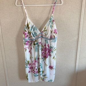 Oscar De La Renta Pink Label Floral Sleepwear Gown XL Cottagecore Romantic